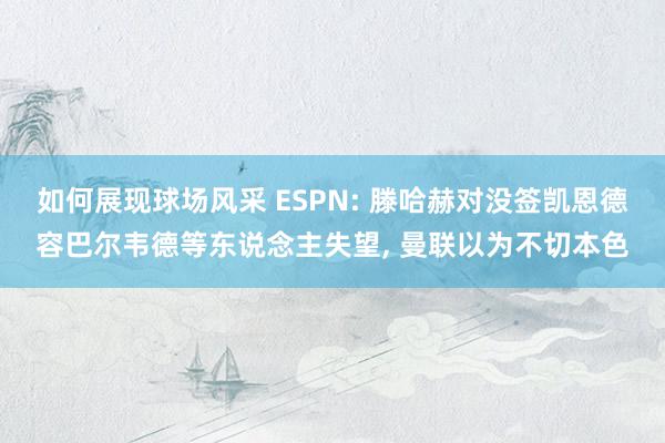 如何展现球场风采 ESPN: 滕哈赫对没签凯恩德容巴尔韦德等东说念主失望, 曼联以为不切本色