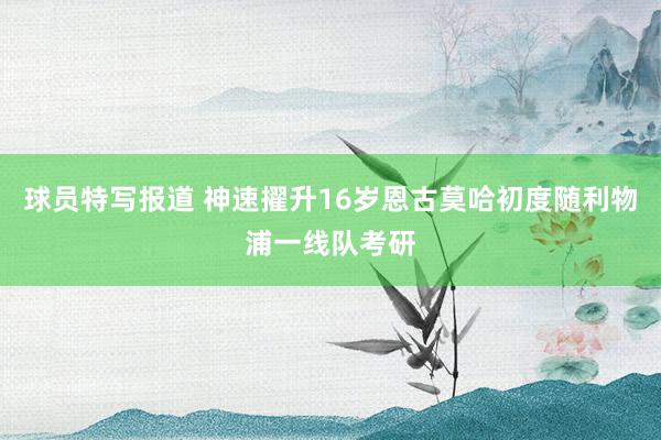 球员特写报道 神速擢升16岁恩古莫哈初度随利物浦一线队考研