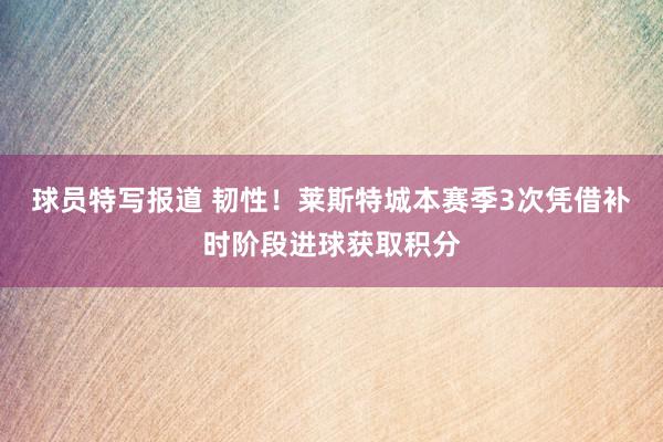 球员特写报道 韧性！莱斯特城本赛季3次凭借补时阶段进球获取积分